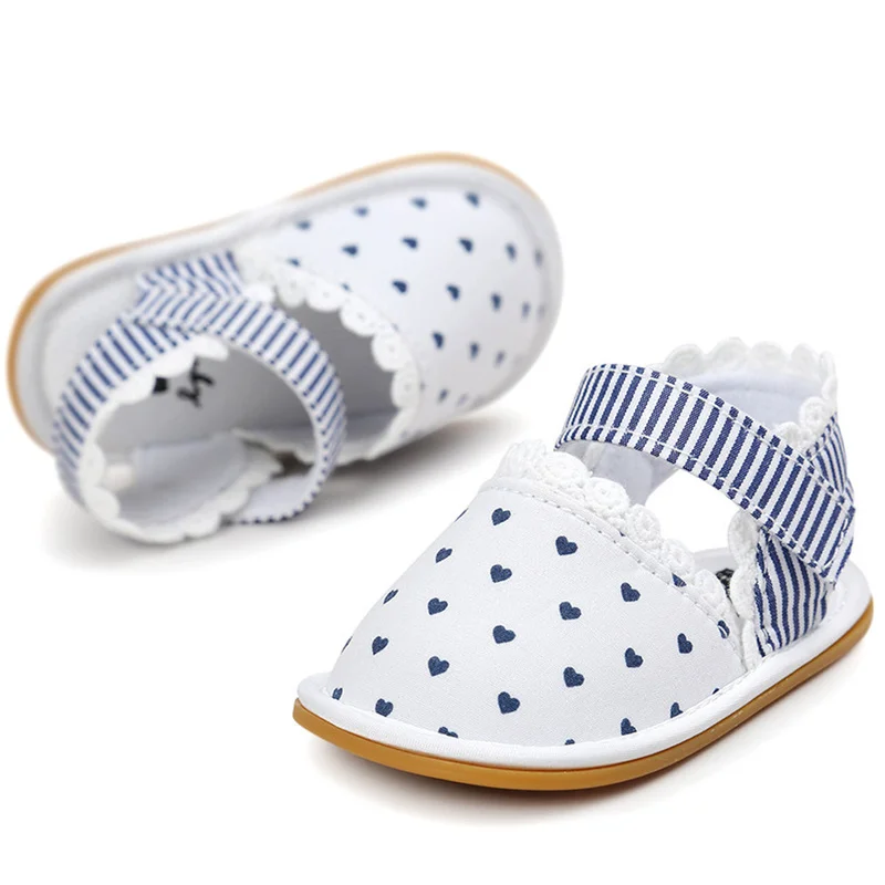 Сандалии для маленьких девочек с бантом в горошек летняя обувь Вертикальную