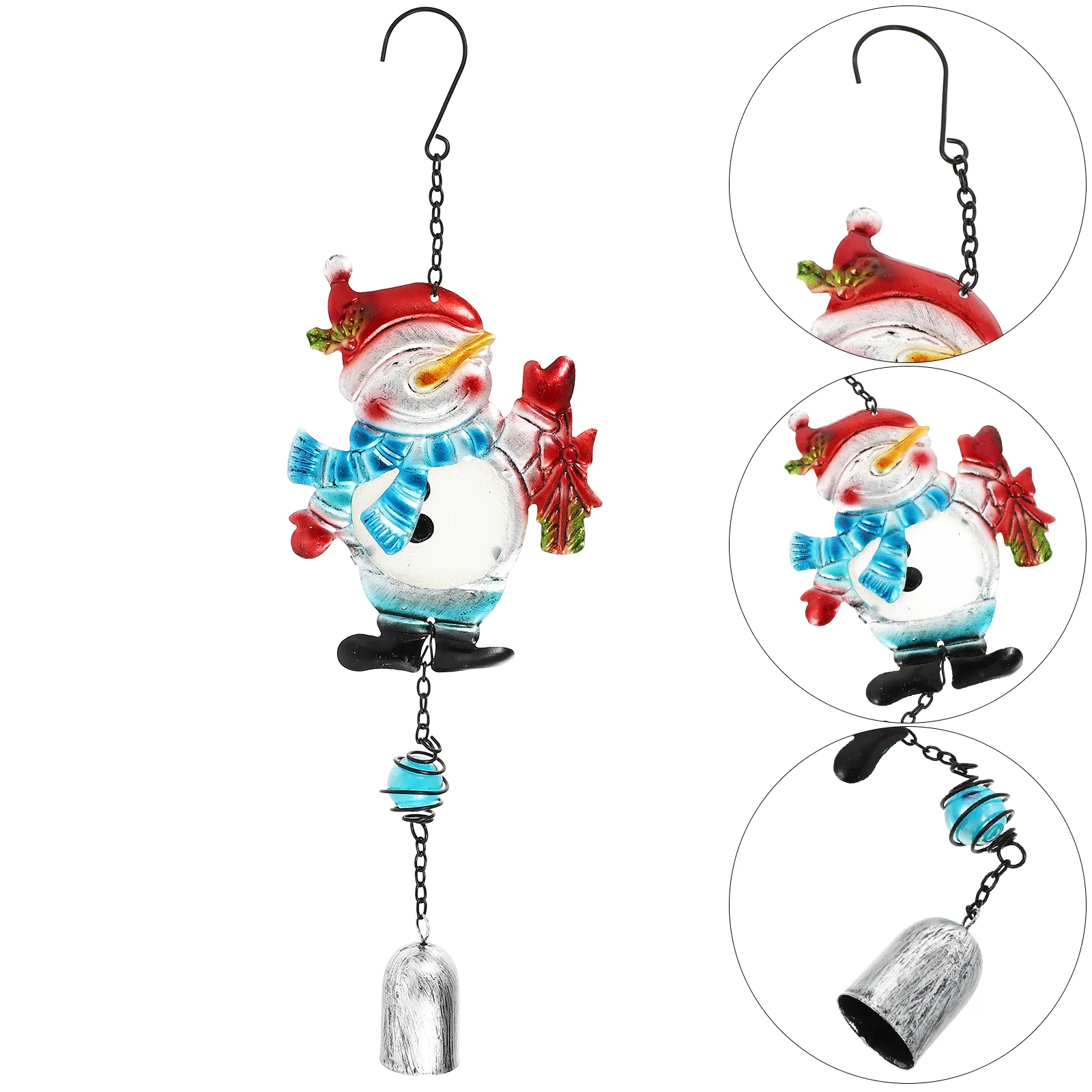 

Christmas Wind Chime Bells Bell Hanging Pendant Furin Ornamentadornment Decorative Door Iron Snowman Small Jingle Tree Ornaments