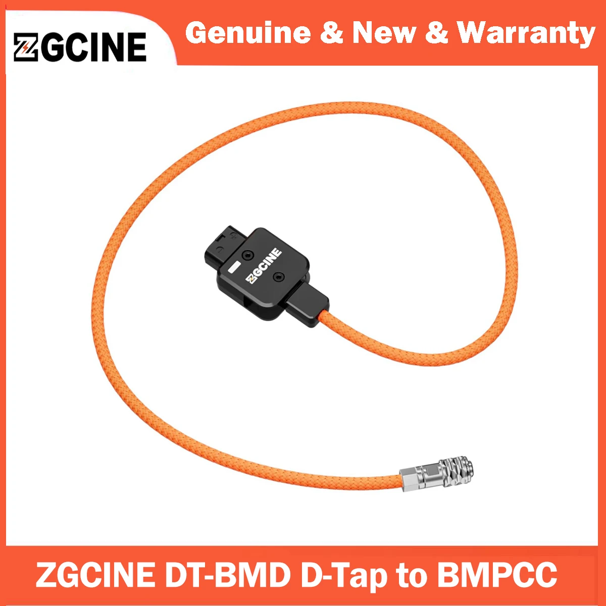 Фото ZGCINE DT-BMD D-Tap к 2-контактному силовому кабелю BMPCC 60 см 180 ° Вращающийся с плетеным проводом для карманной кинокамеры Blackmagic 4K 6K №1