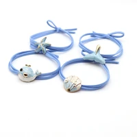 4 kinds ocean blue color elastic hair band starfish shell dolphin headwear for girls baby accessories gift clothing sets