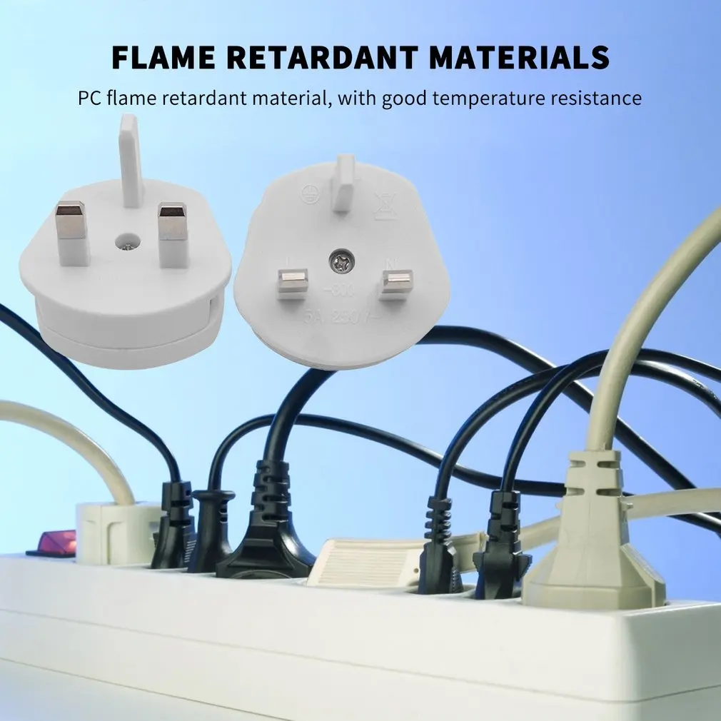 US EU To UK 2 Pin 3 Adapter Plug для бритвы практичная адаптер Великобритании дорожная