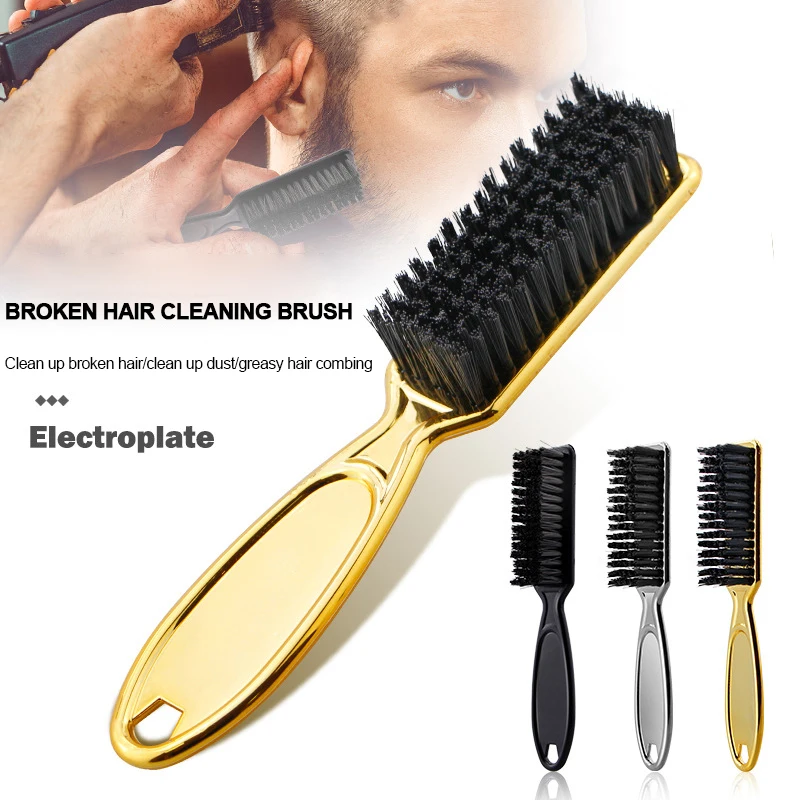 

Hair comb Retro Oil Head Shape Golden Electroplated Broken Hair Brush Neck Cleaning Brush Hair Salon And Hairdressing Supplies