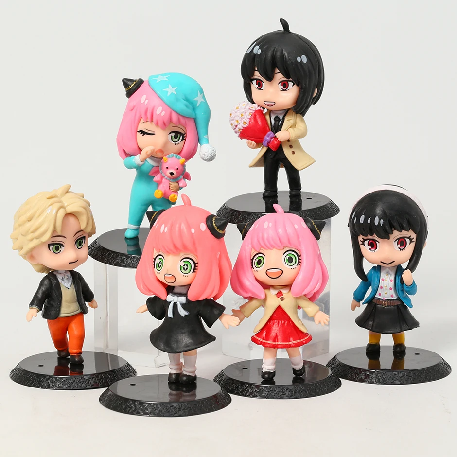 

6 шт. шпион x семья Сумерки Loid Yor Anya подделка Yuri Briar фигурки коллекционные игрушки для фотографий