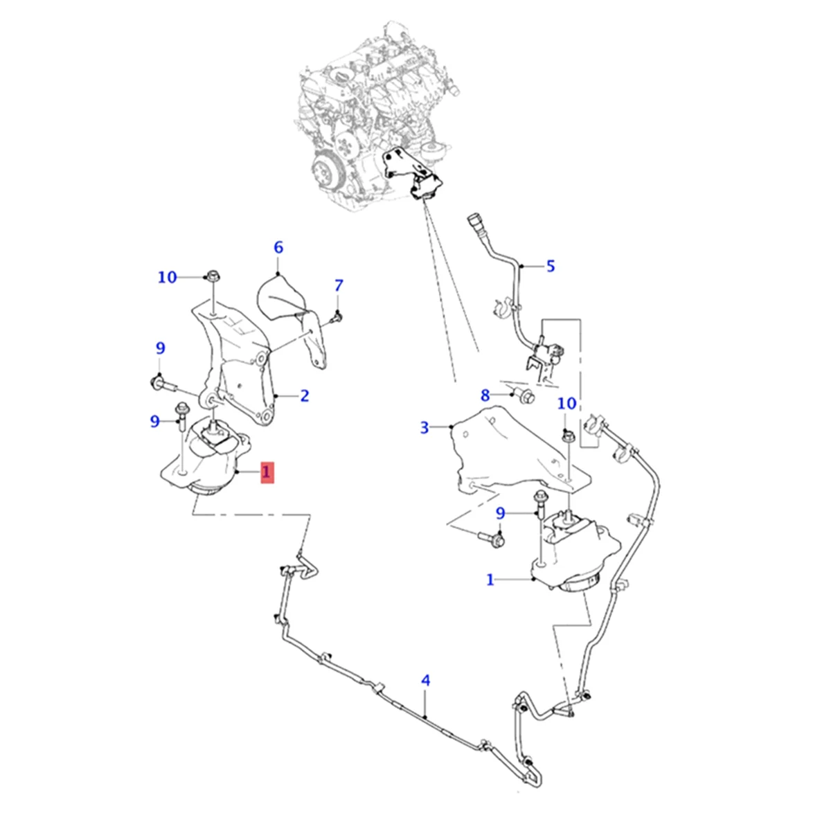 Мягкая подкладка двигателя для Jaguar XE 2 0 T X760 2016-2020 поддержка коробки передач