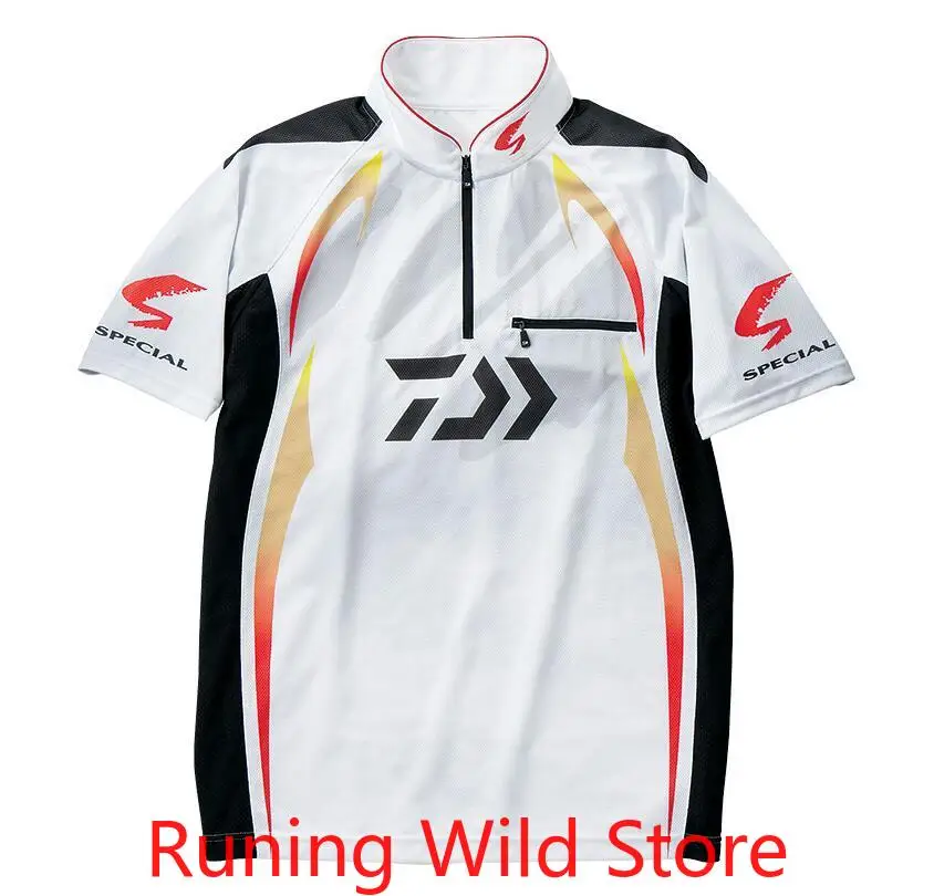 

2022 Summer Brand A Dawa Clothing Breathable Quick Dry Anti-UV Fishing Clothes Short Sleeve Fishing Shirt Camisas Pesca