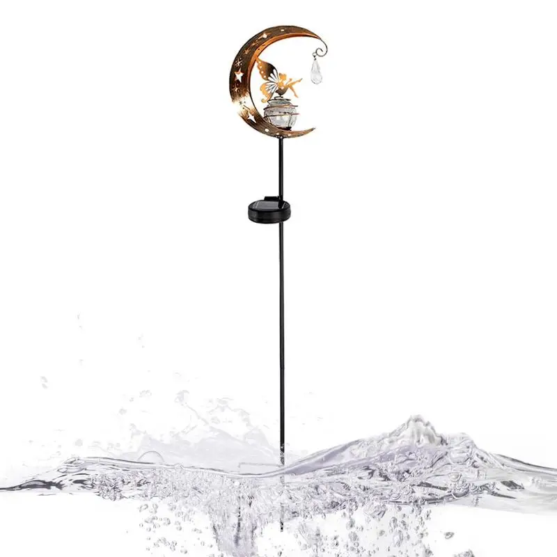 

Outdoor Solar Lights Outdoor Decor Lights Turn On Simply Moon Decor Crackle Glass Ball Metal Garden Stake Light For Pathway Lawn
