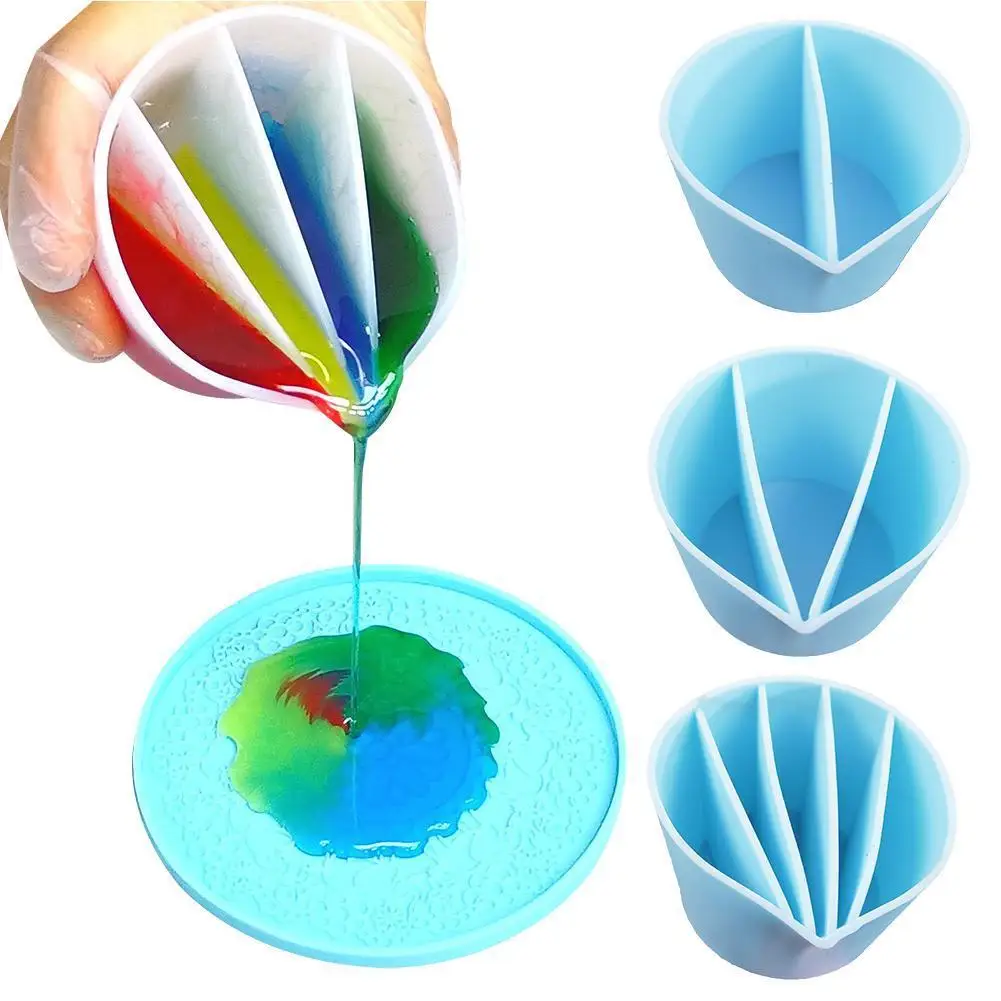 

Clear Silicone Epoxy Resin Mixing Cups Distribution Measuring Cup DIY Epoxy Resin Tools For Jewelry Making Hobby Craft Palette