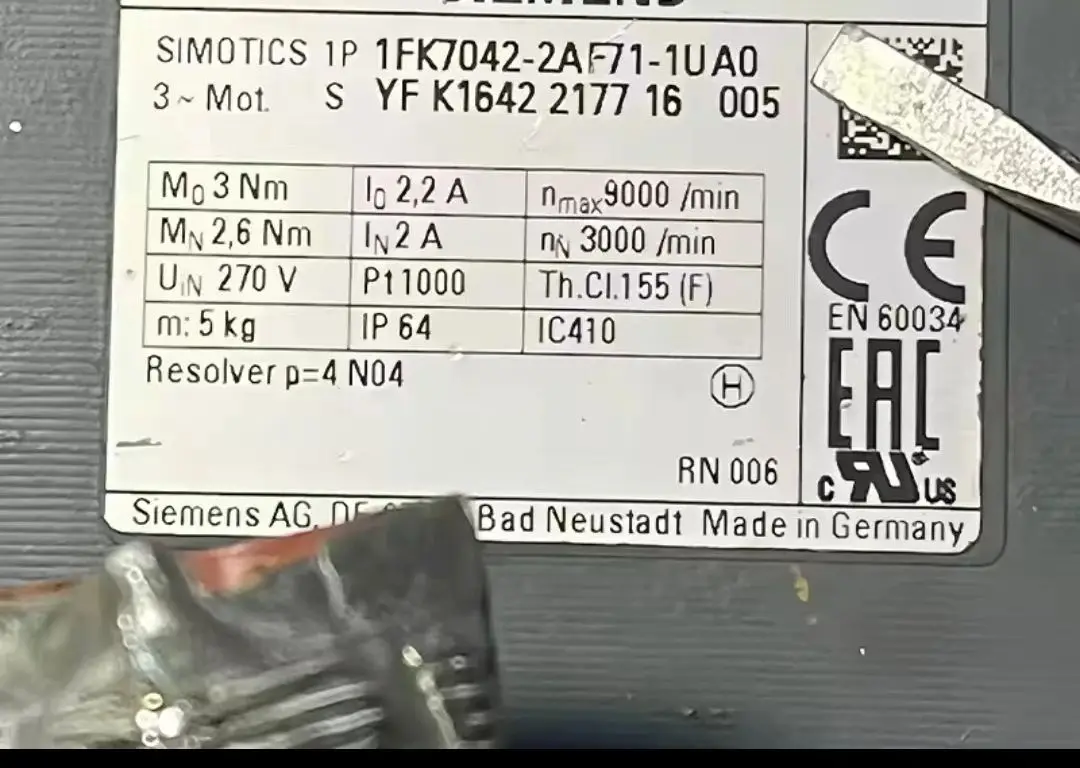 Новый серводвигатель 1FK7042-2AF71-1UA0 1FK7042 2AF71 1UA0 (art.: 3920d896366ac) - 3920d896366ac
