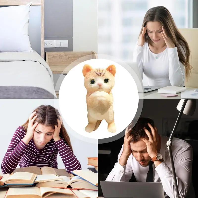 Игрушка-кошка для детей Сенсорные игрушки Сжимаемые Декор стола Кошка в форме
