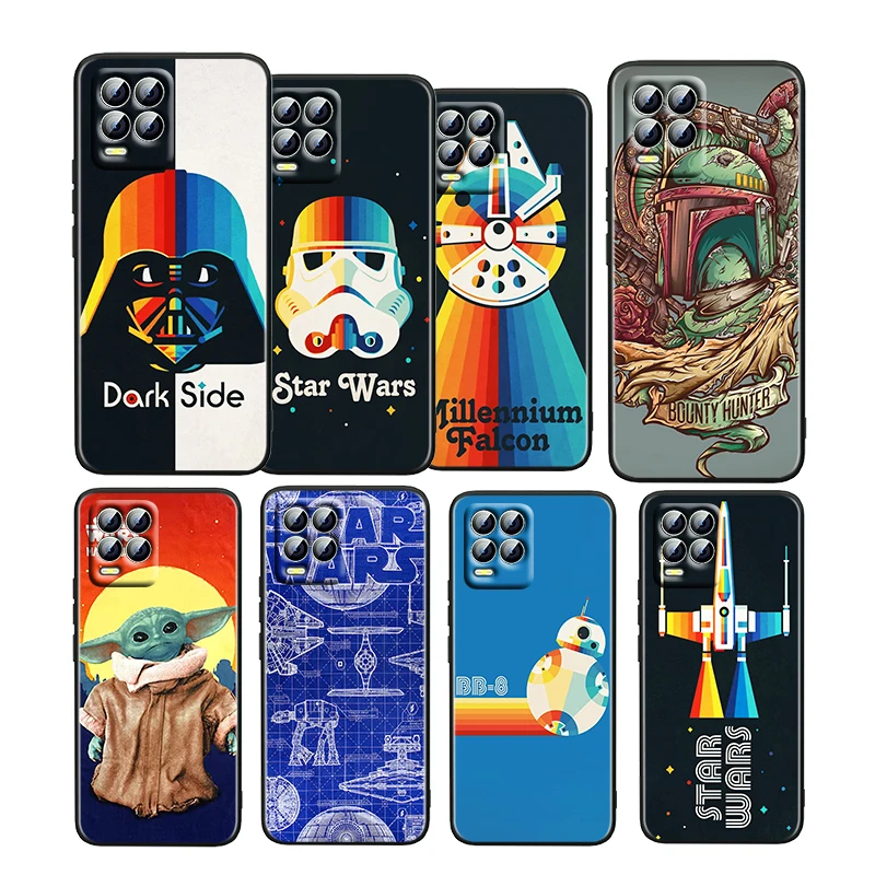 

Star-Wars Robot Weapon For OPPO Realme GT Neo Master Edition 9i 8 7 Pro C21S Narzo 30 TPU Soft Silicone Black Phone Case Fundas