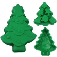 christmas tree design silicone cake mold baking pan chocolate candy molds cookies pastry biscuits mould diy cake baking mold