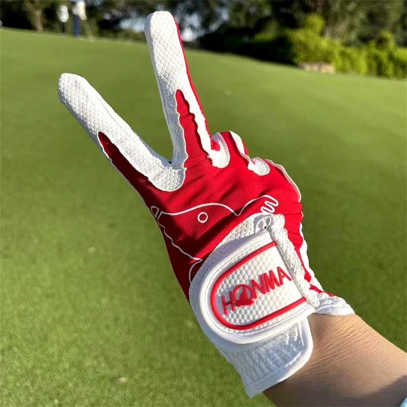 Golf Gloves Honma Men's /Women's Universal Gloves High-quality PU Non-slip Comfortable Golf Gloves Left and Right Hand