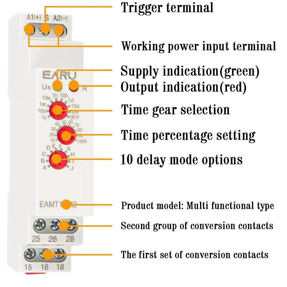1 шт. 16 А многофункциональное реле таймера тип 0 секунды 10 дней с вариантами