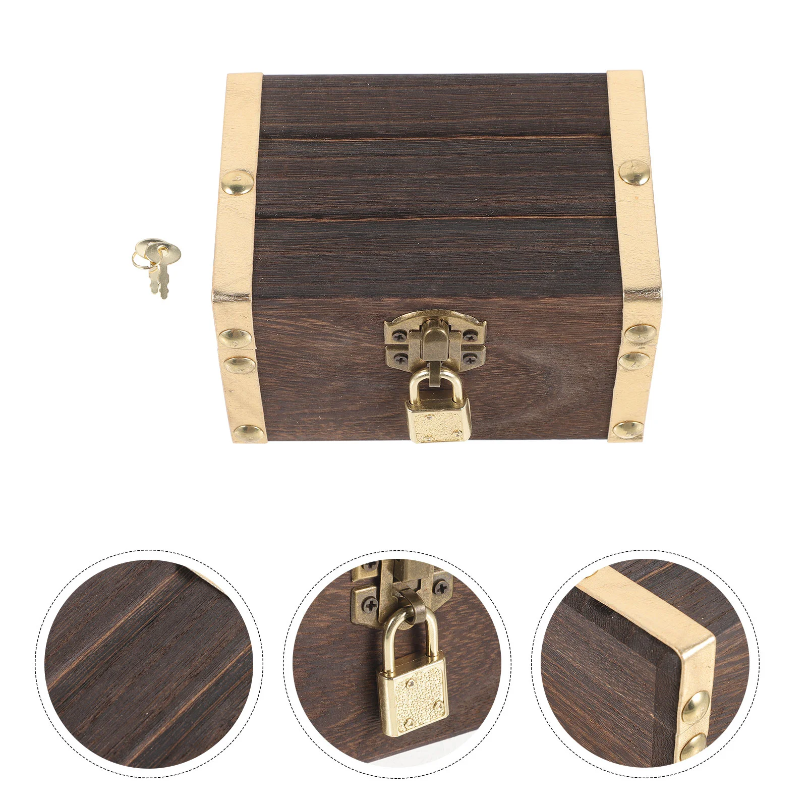 1 комплект винтажная шкатулка с ключом маленький сундук сокровищами