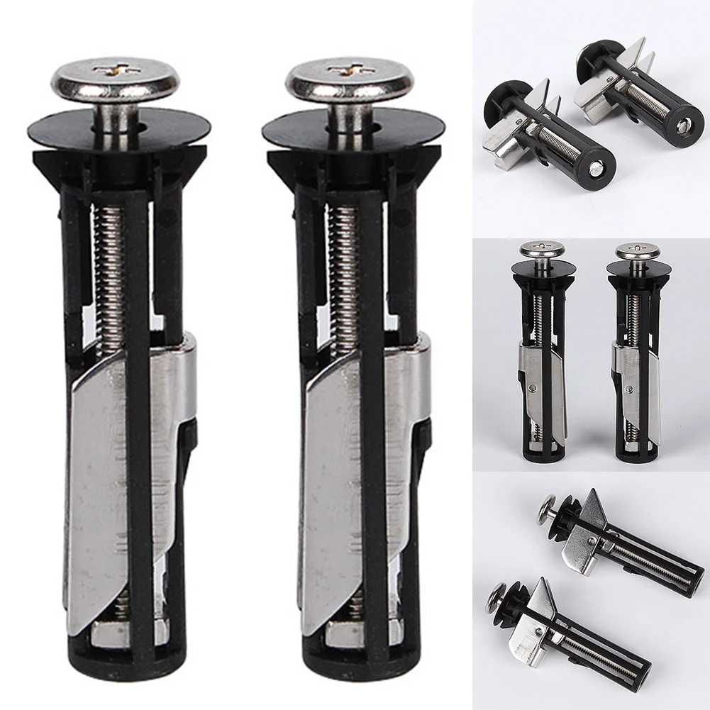 

1 Pair Universal Stainless Steel Toilet Seat Fittings Toilet Cover Smart Seat Screws Top Expansion Mounting Bolts Screw Hinges
