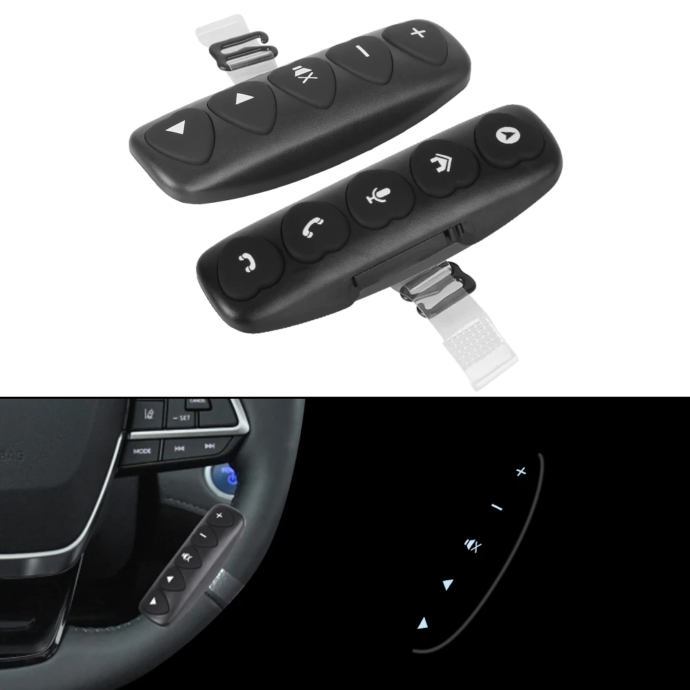 

DVD Navigation Multifunction Bluetooth-compatible Luminous 2Pcs Wireless Controller Buttons Car Steering Wheel Remote Control
