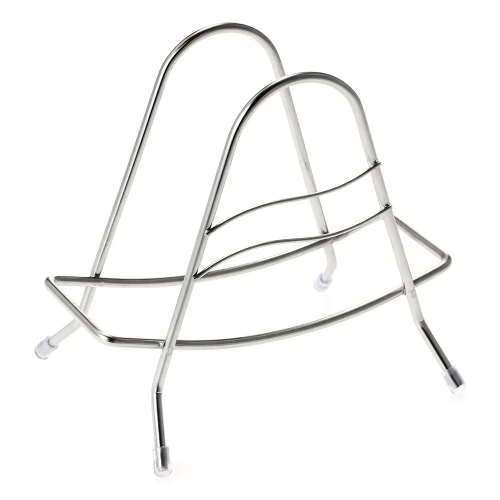 

14.5*15*6 Cm Chopping Board Rack Silver Stainless Steel Cutters Pot Lid Holder Drain Rack Kitchen Accessories
