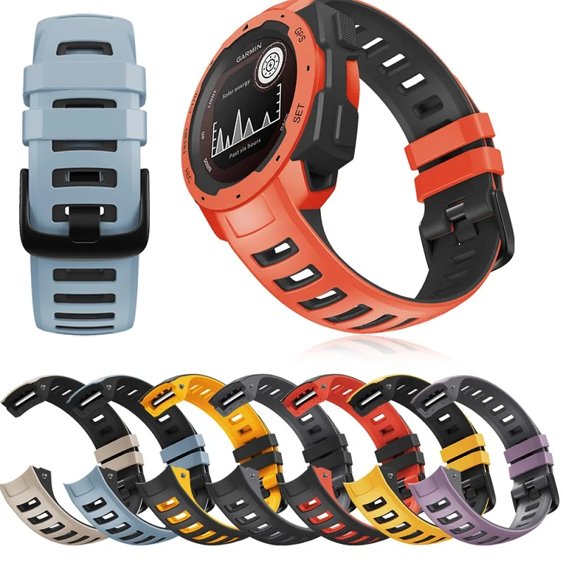 

Silicone WatchBand For Garmin Instinct/Instinct Tactical/Solar/Esports Smart FashionWatch Replacement Easyfit Wristbands Bracele