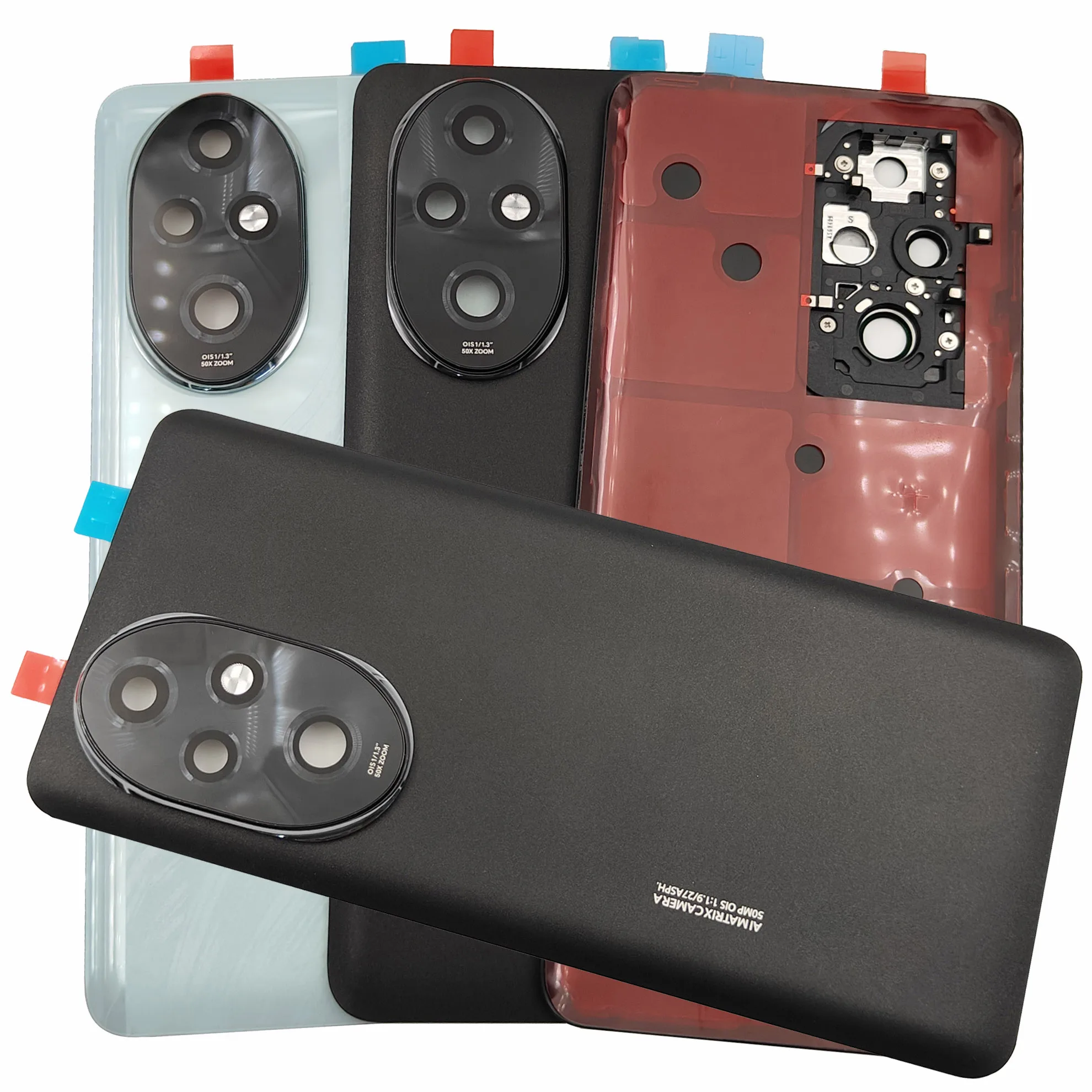 100% A +++ Стеклянная задняя крышка для Huawei Honor 200 Pro Жесткая батарейного отсека Корпус