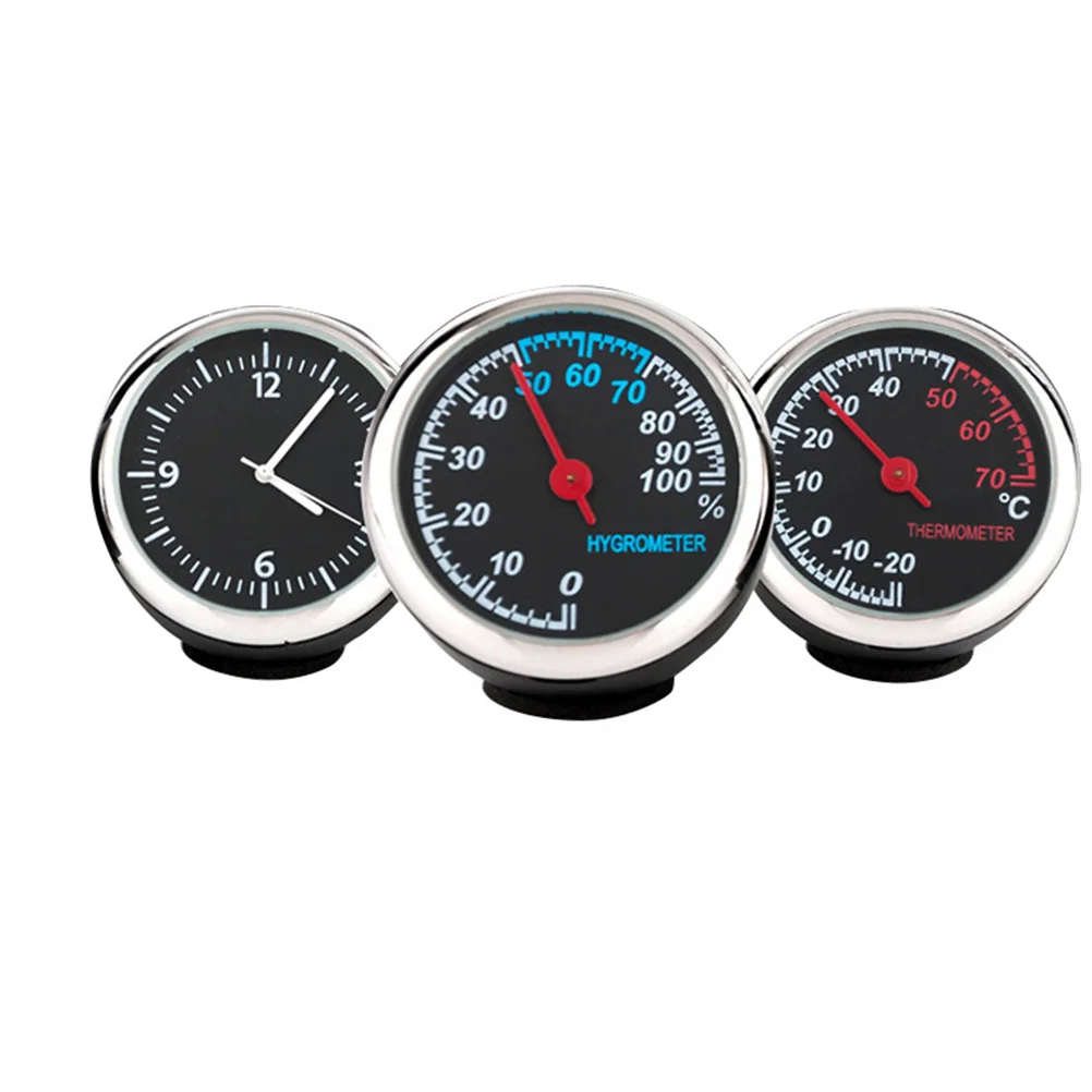 

Mechanical Hygrometer Car Dashboard Decorations Luminous Clock Supplies High Temperature Resistance