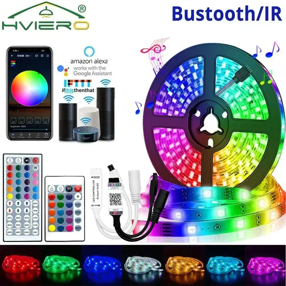 5 м RGB светодиодная лента 5050 свет гибкий ИК WIFI Bluetooth контроллер полоса ночное