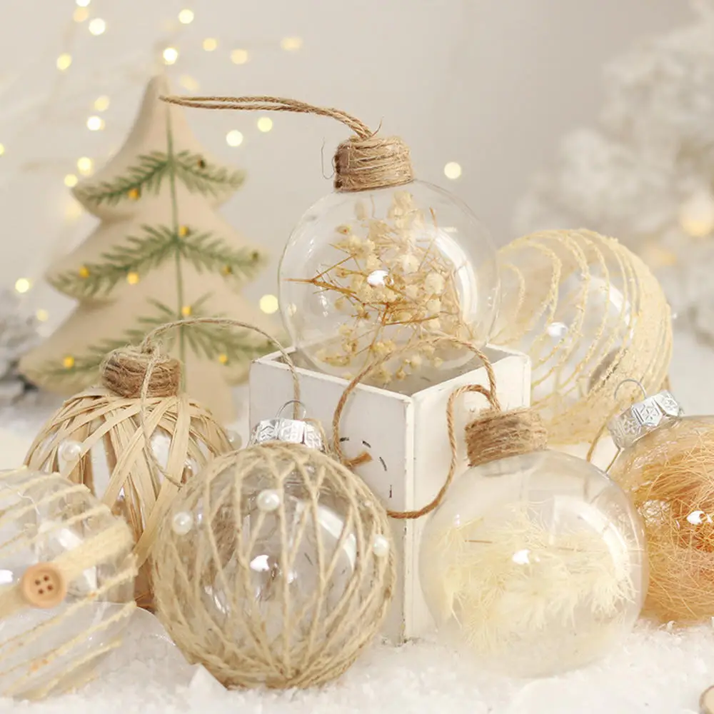 6 шт. шар для украшения рождественской елки прозрачный из шпагата домашних