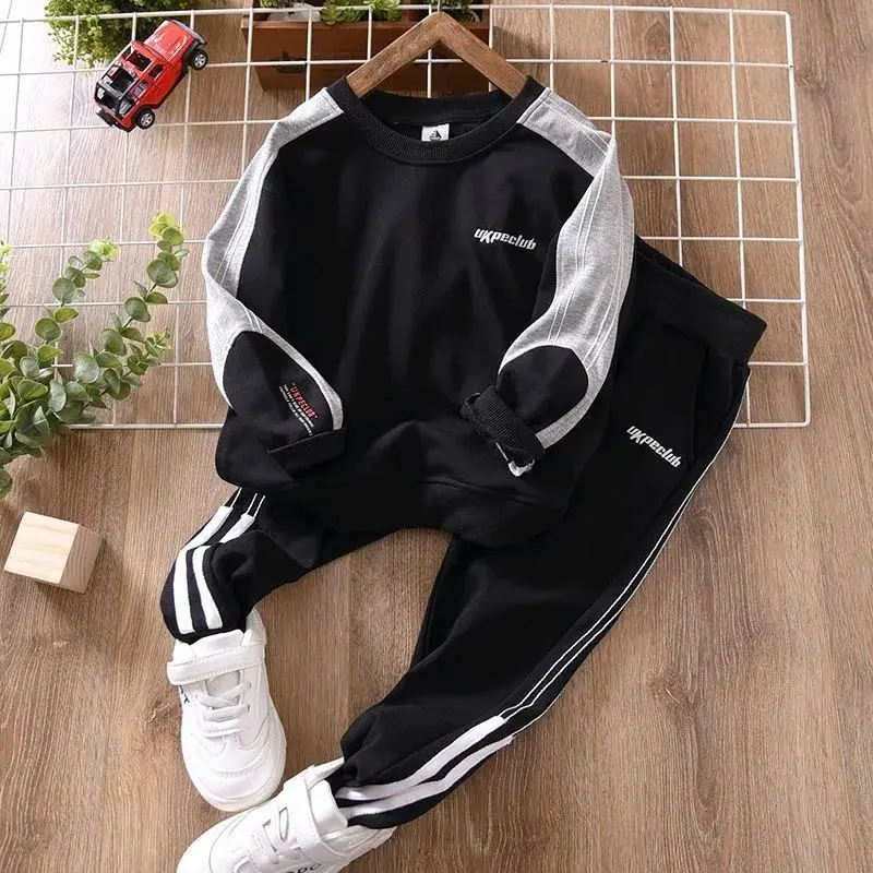 Children's Sports Sweater Spring and Autumn Child and Teen Boys Autumn Clothing Suit 2022 New Suit