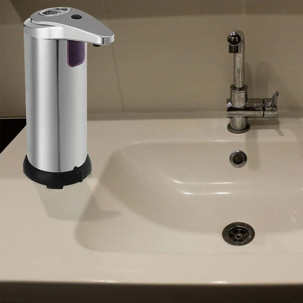 

250ml Stainless Steel Automatic Soap Dispenser Handsfree Automatic IR Smart Sensor Touchless Soap Liquid Dispenser