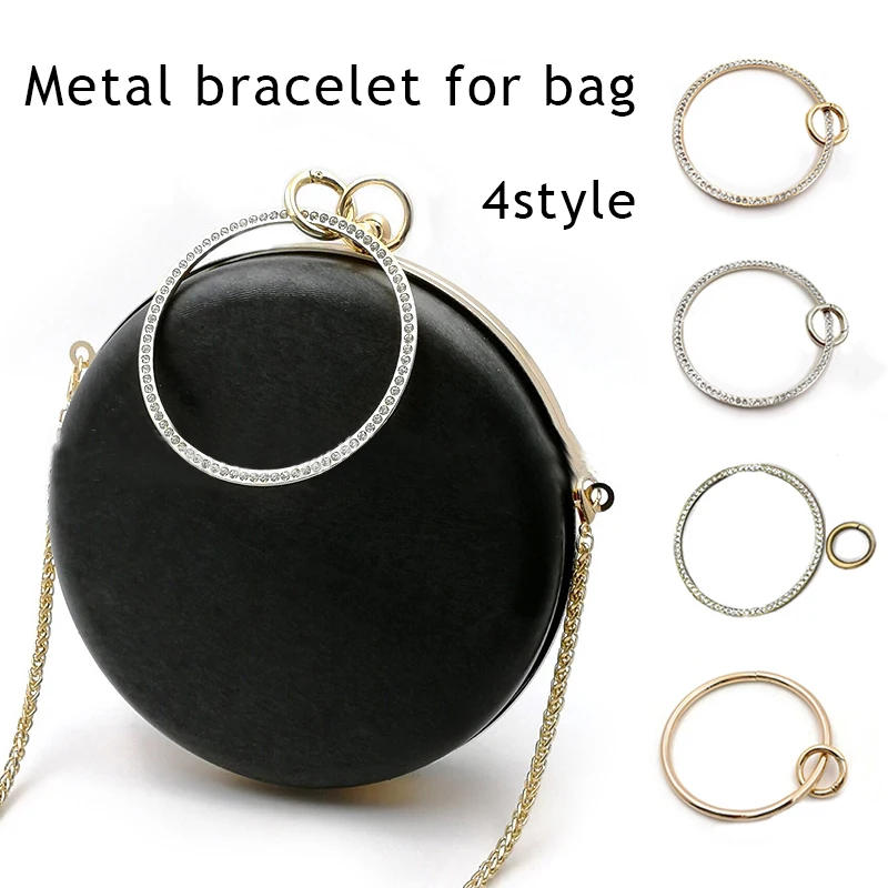 

Металлические ручки для сумок, кронштейн для шитья, фурнитура для сумок, рамка для сумок, ручка, кошелек «сделай сам» с кристаллами, аксессуа...