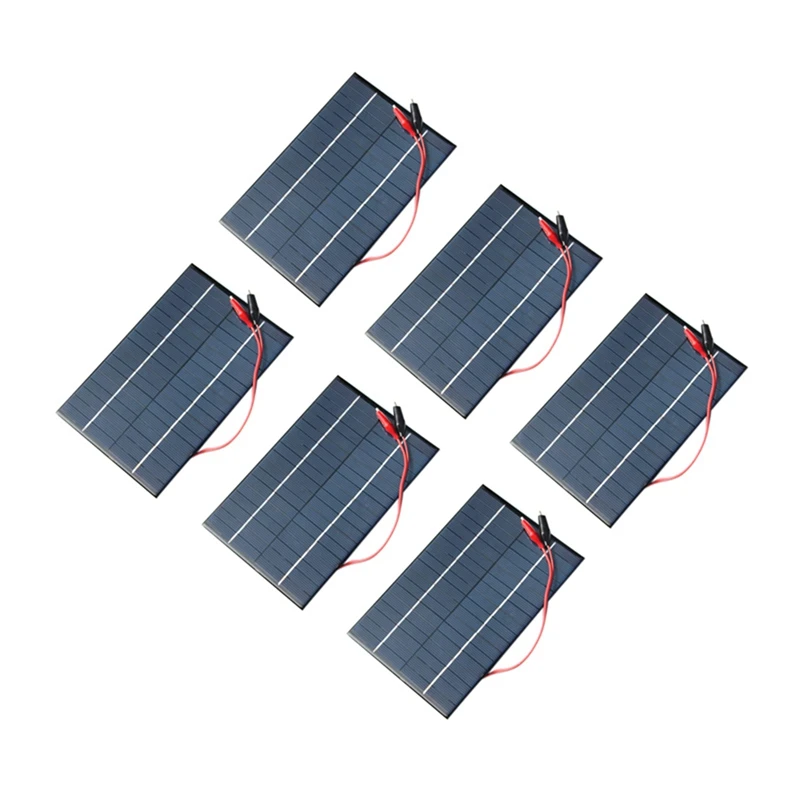 

6X 4.2W 18V Solar Cell Polycrystalline Solar Panel+Crocodile Clip For Charging 12V Battery 200X130X3MM