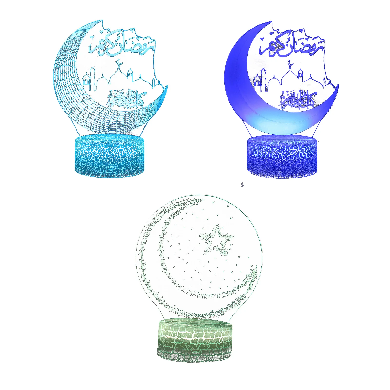 

Прикроватная лампа с сенсорным управлением, меняющая цвет, комнатный декор для девочек-подростков, ночник светодиодный форме Луны, на батар...