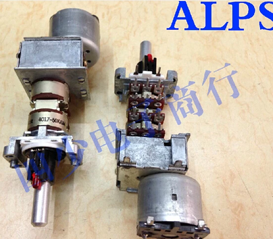 

Motor potentiometer 50KA×4 with lamp 25MM shaft Jianwu7500 AV power amplifier potentiometer