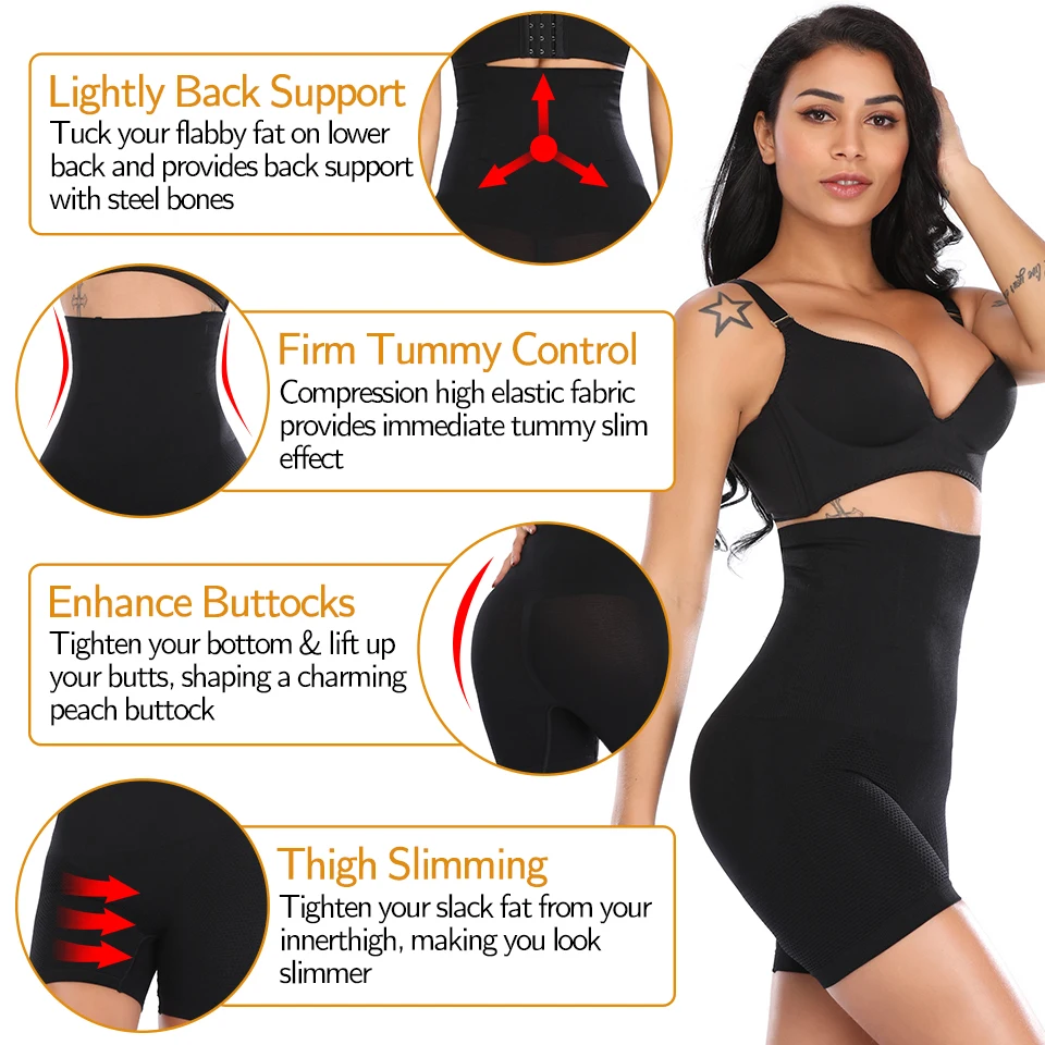 Women High Waisted Body Shaper Panties Tummy Belly Control Slimming Control Shapewear Shaping Shorts Underwear Waist Trainer