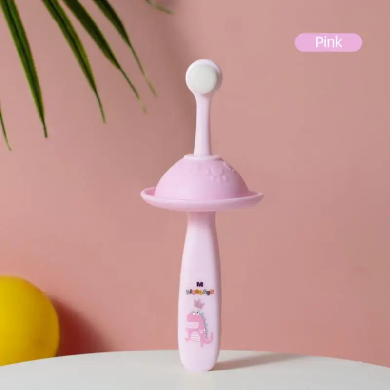 

Детская зубная щетка с мягкими волосами, новая детская зубная щетка, безопасная зубная щетка с круглой головкой, детский инструмент для чис...