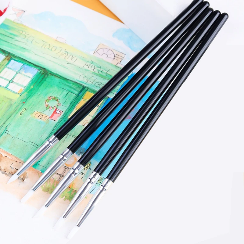 5 упаковок черных стержней и белых силиконовых ручек Резьбовая искусственная