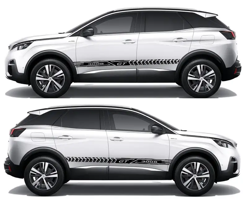 

Sport Sticker Decal Side Door Stripes Compatible with Peugeot 3008