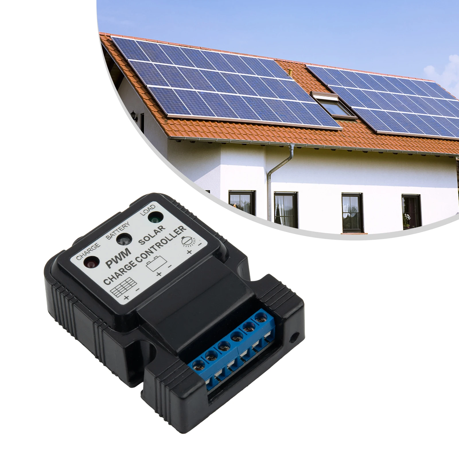 

Charge Controller Overload and Short Circuit Protected PWM Battery Charger and Regulator for Solar Panel 10A Output Current