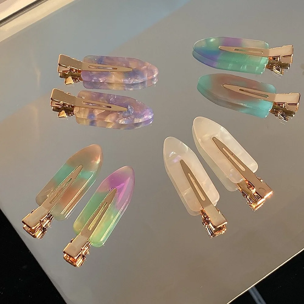 

1 шт. ацетатные бесшовные заколки для волос для женщин и девушек Простой без изгиба зажим для утконоса заколка инструмент для укладки волос