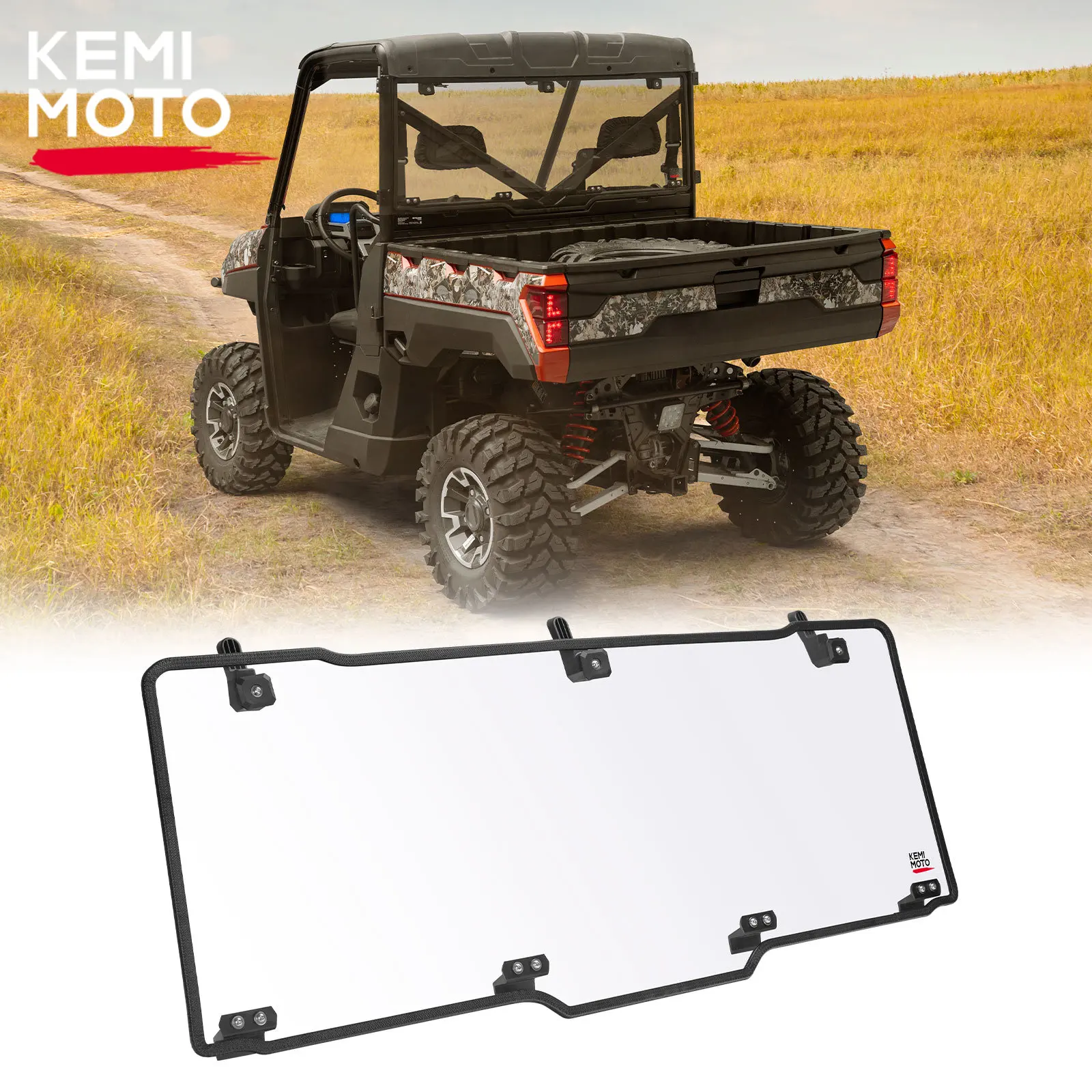 

Экран для заднего стекла KEMIMOTO, совместимый с Polaris Ranger XP 900/ 1000/полный размер 570 / XP 570 2013-2023, жесткое ветровое стекло для ПК