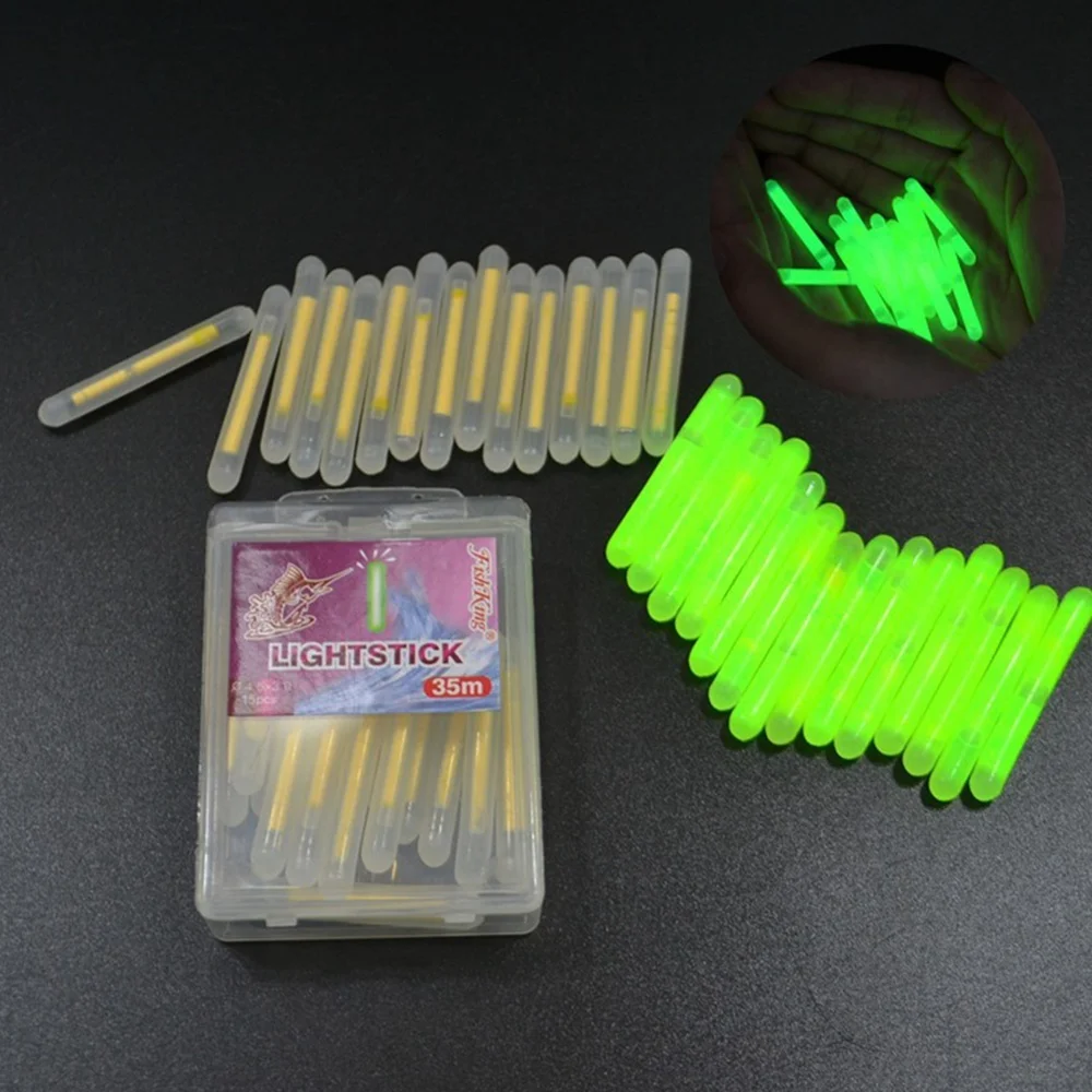 Фото 15pcs Fluorescent Night Dark Glow glowing All Fishing for floats Accessories pesca boya lighted bobber lightstick bite indicator №5