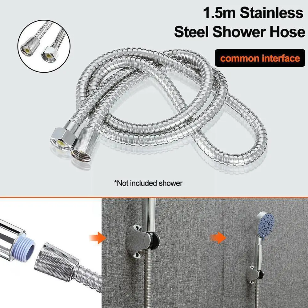 

Гибкий шланг для душа, стальной удлинитель для душа и ванной, водопроводный шланг, аксессуары для ванной комнаты, U5o3