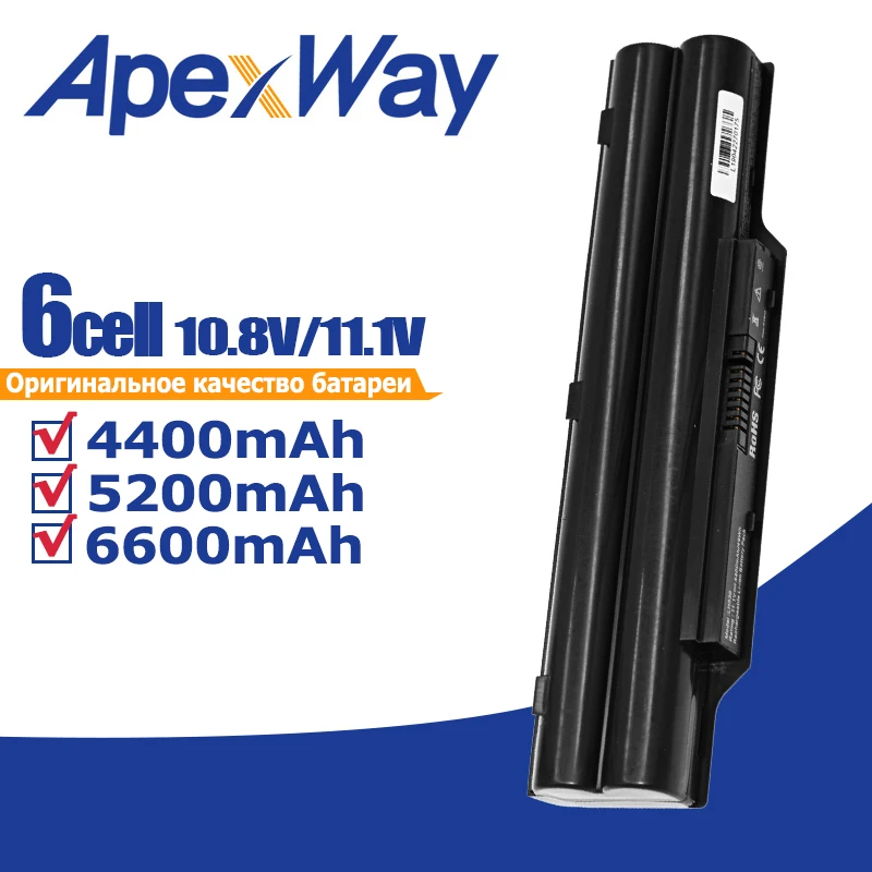 

Аккумулятор Apexway FMVNBP186 для ноутбука Fujitsu LifeBook A530 AH531 A531 PH521 AH530 LH520 CP477891-01 FPCBP250 BP250 FPCBP250