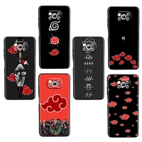 anime naruto logo for xiaomi civi mi poco x3 nfc f3 gt m4 m3 2 x2 f2 pro c3 f1 black luxury silicone soft cover funda phone case