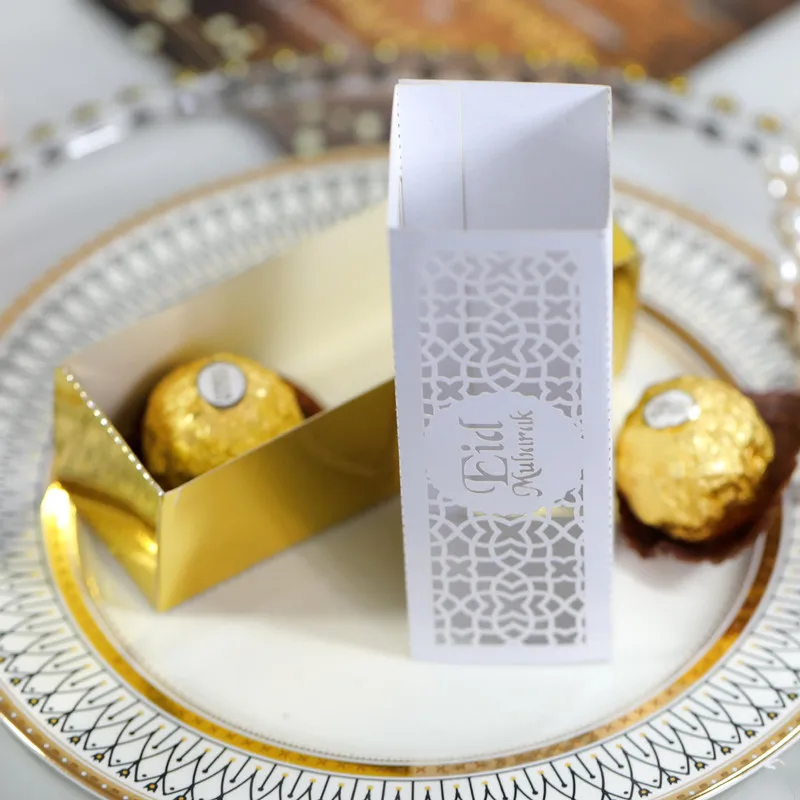 10 шт. EID Mubarak Candy Dragee в подарочной коробке украшения на Рамадан для дома исламский