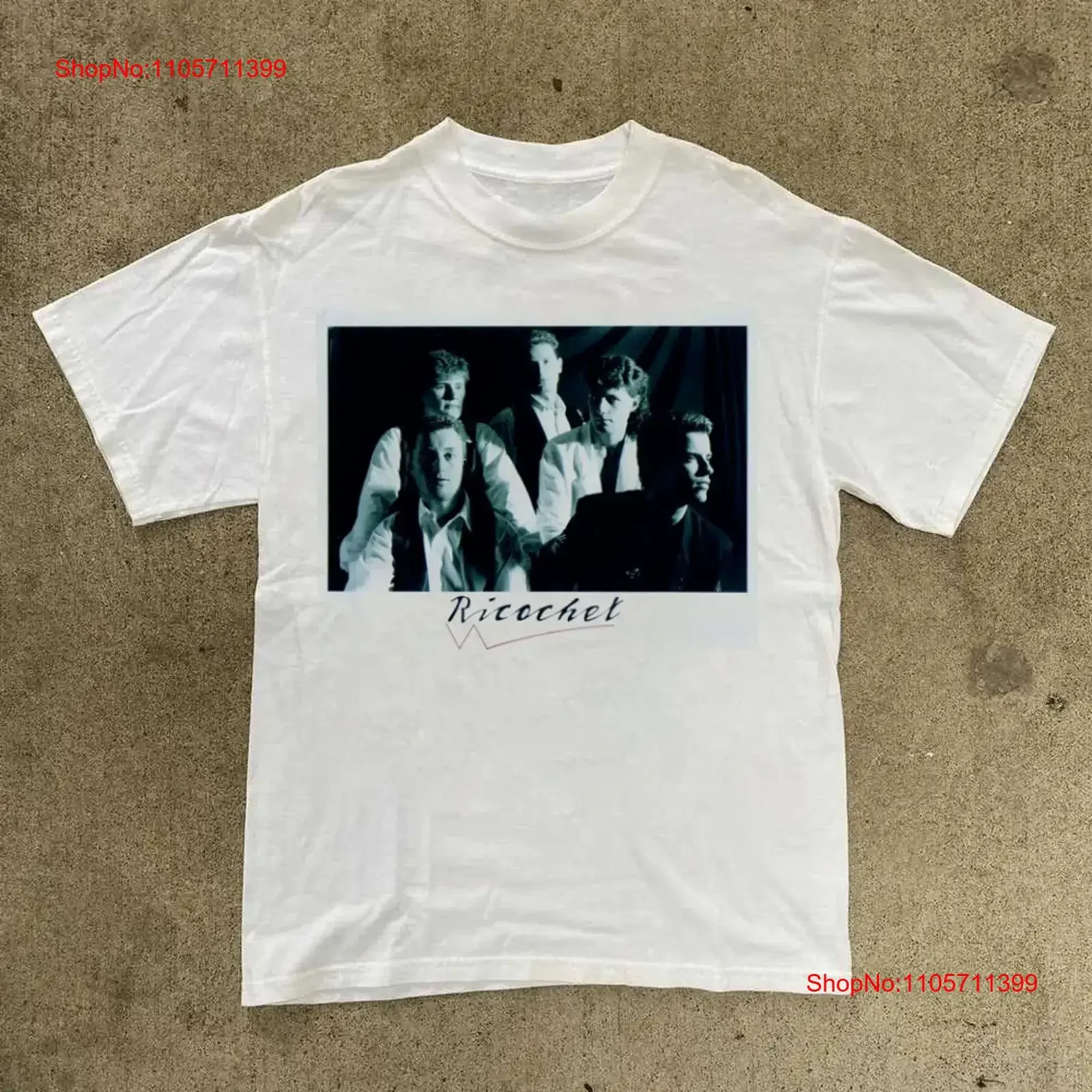 Фото Футболка Ricochet Band Photograph 1992 Tour, все размеры от S до 5XL, PA289, с длинными или короткими рукавами, винтажная, универсальная, стильная. №1