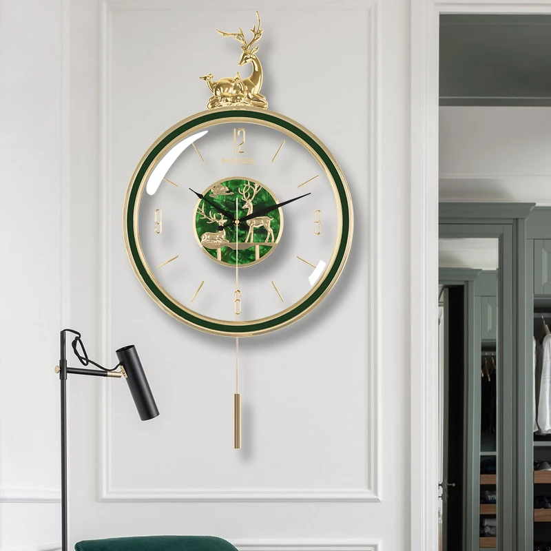 Роскошные Настенные часы в скандинавском стиле тихие креативные