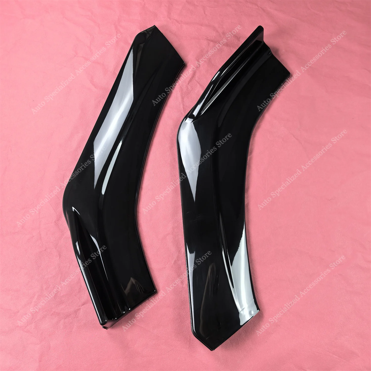 Глянцевый черный передний бампер спойлер разделитель диффузор ретро-футляр для