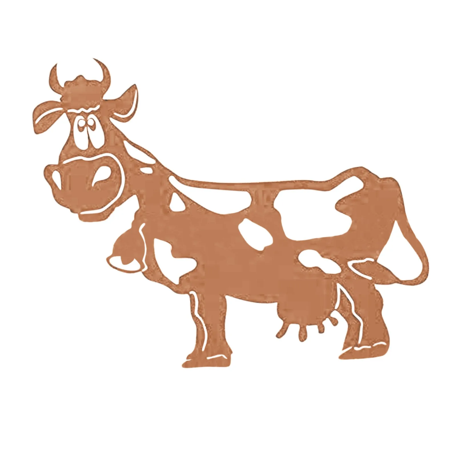 

Lawn Decoration Art Metal Ornaments Cow Animal --color Stake-Yard Garden Decoration & Hangs