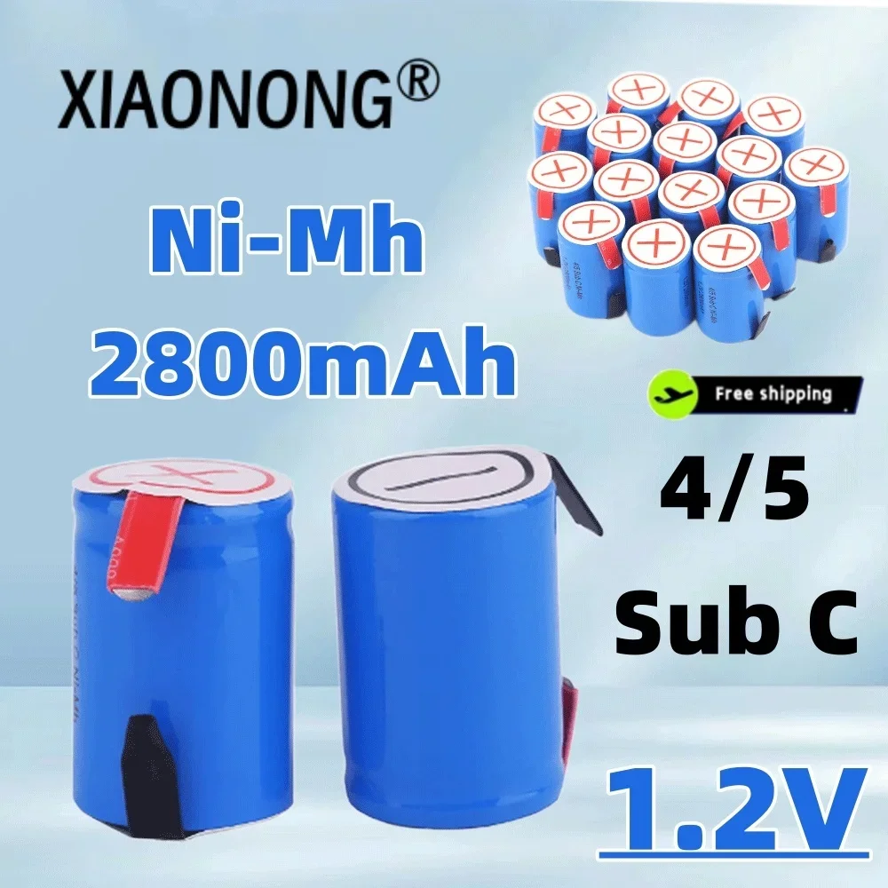 НОВЫЙ 100% 4/5 SC Sub C Hoge Ontlading 1 2 В 2800 мАч Ni-Mh аккумулятор с открытой батареей Met Lassen Tabs