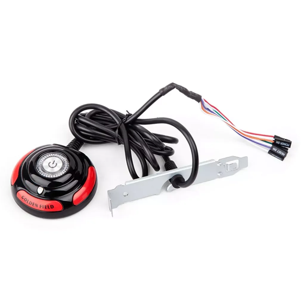 

1,6 м настольный ПК чехол для компьютера кнопка питания источник питания вкл. Выкл. Переключатель сброса с кабелями Внешний пульт дистанцион...